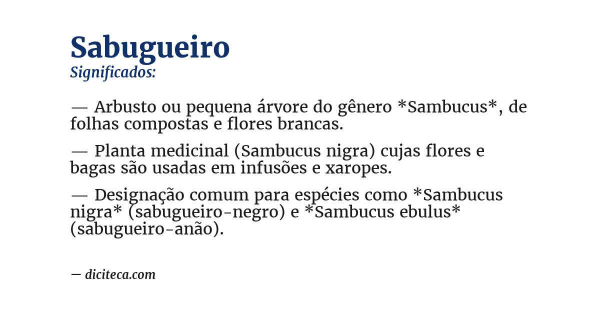 Significado de sabugueiro