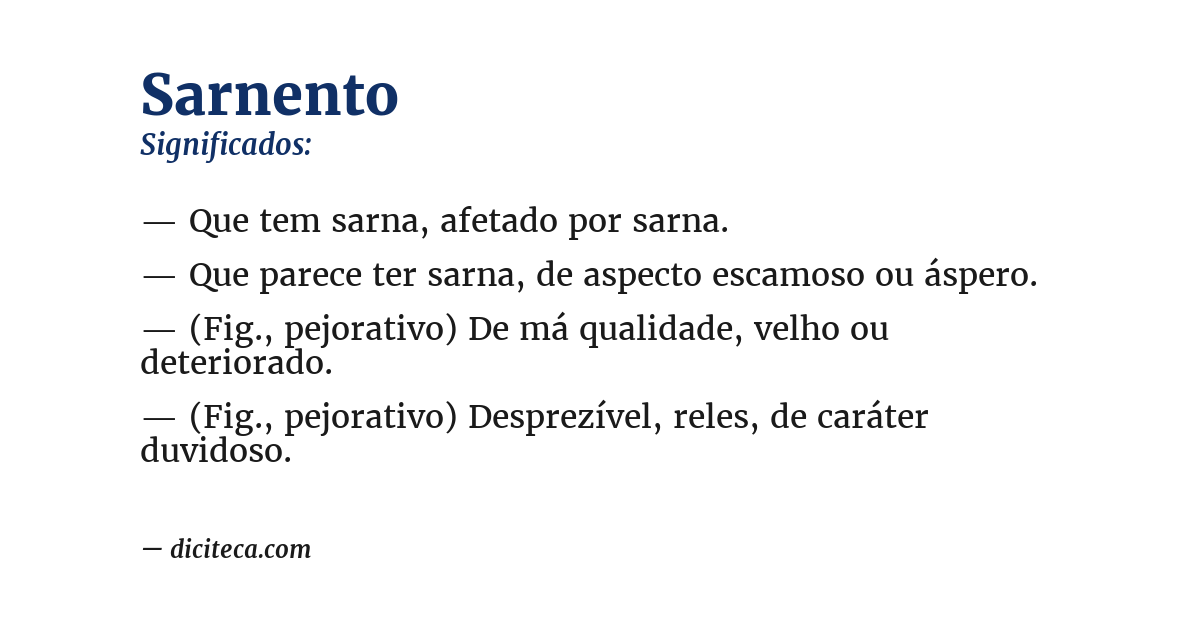 Significado de sarnento