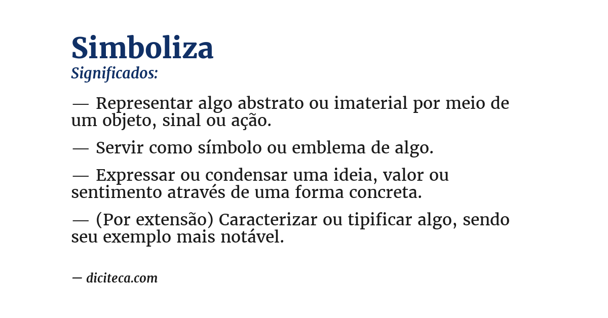 Significado de simboliza