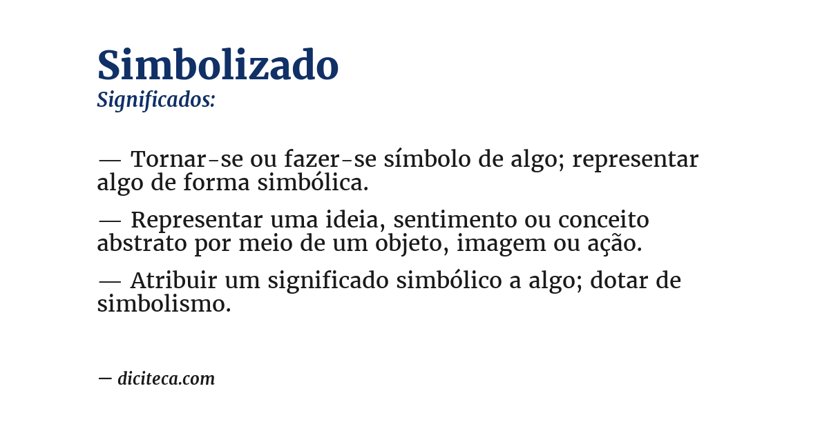 Significado de simbolizado