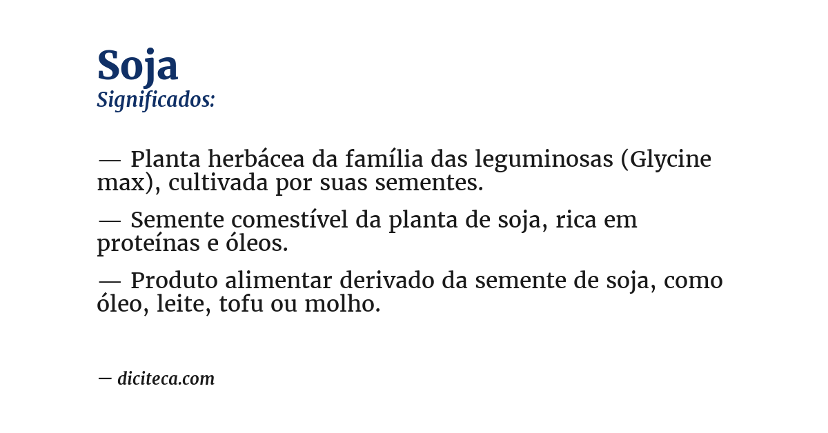 Significado de soja