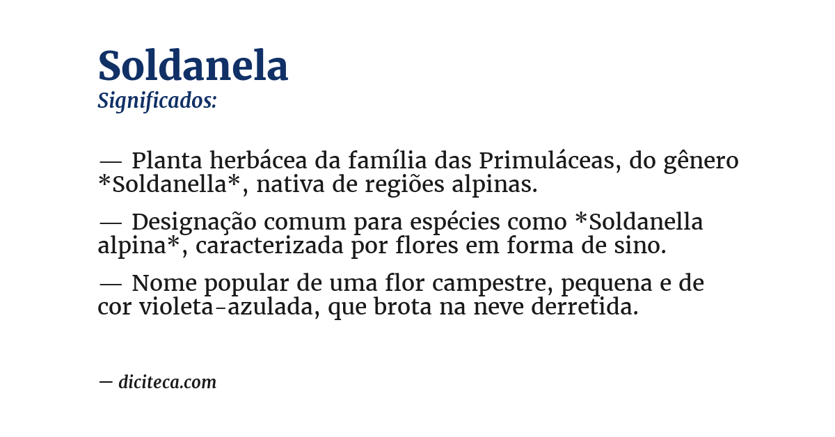 Significado de soldanela