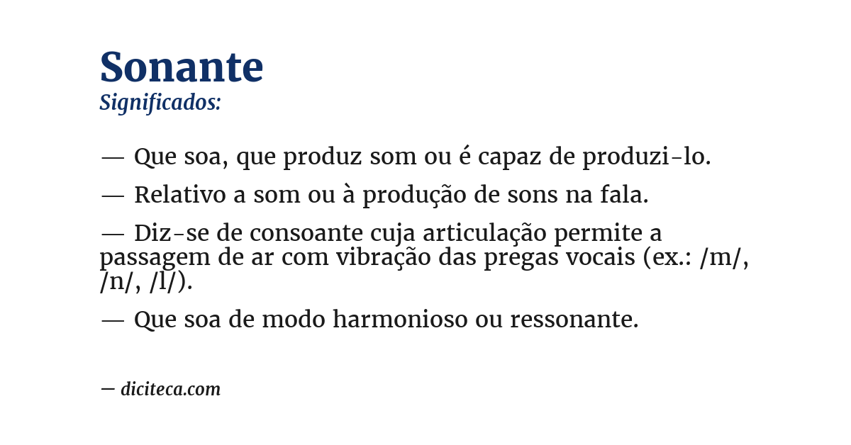 Significado de sonante