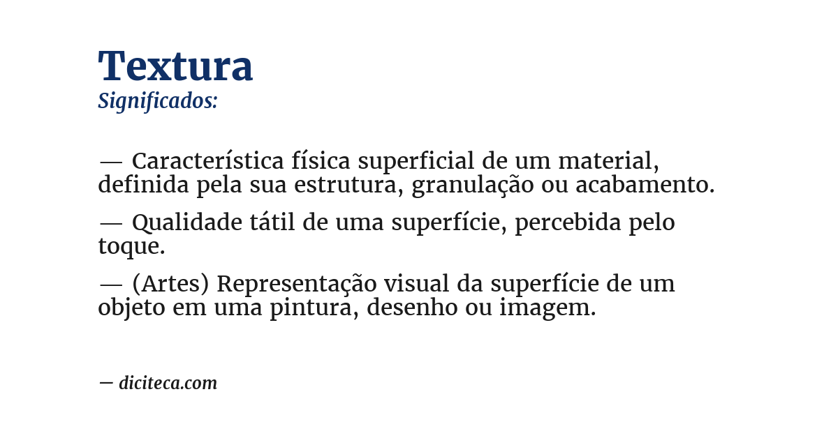Significado de textura