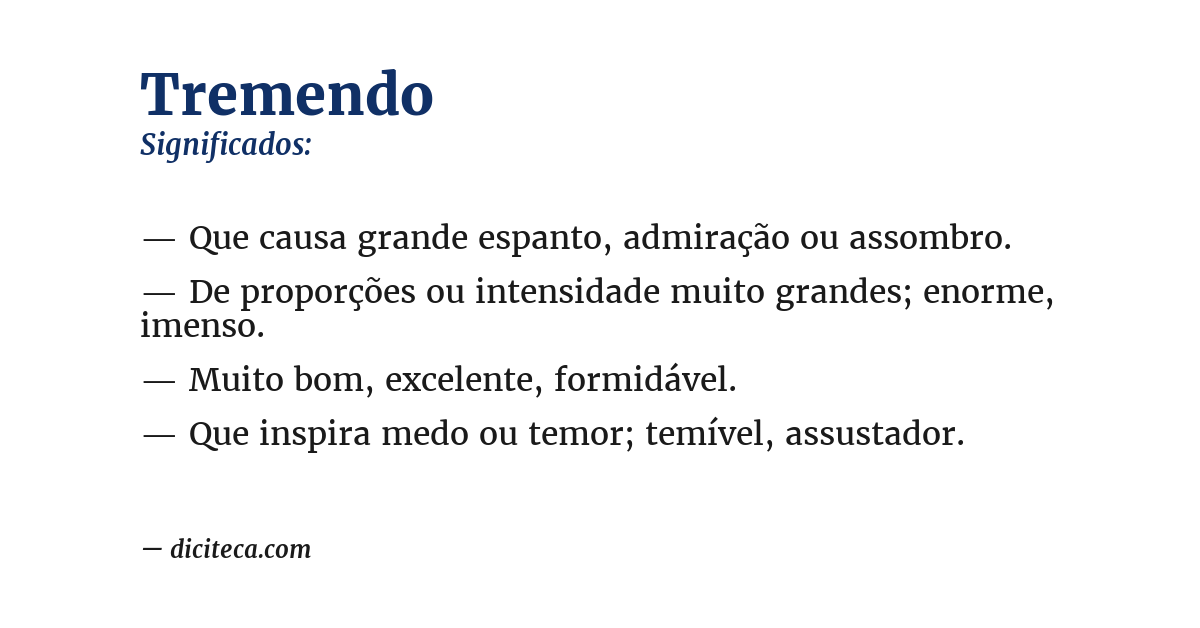 Significado de tremendo