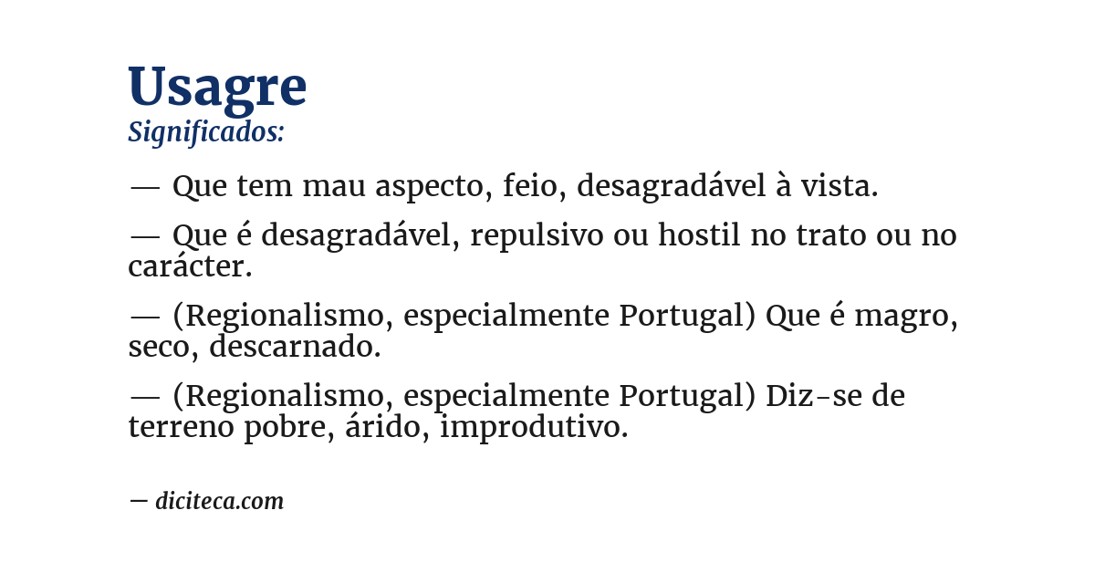 Significado de usagre