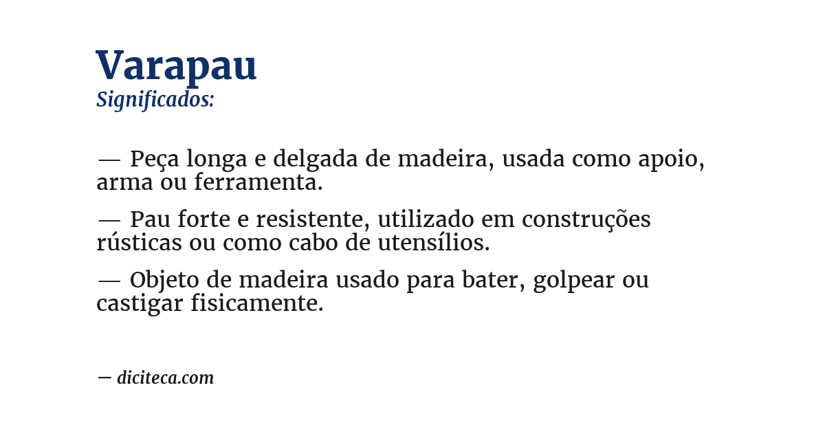 Significado de varapau