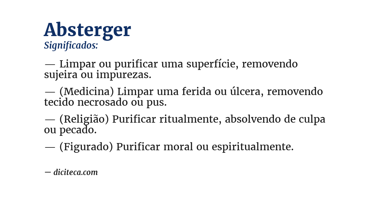 Significado de absterger