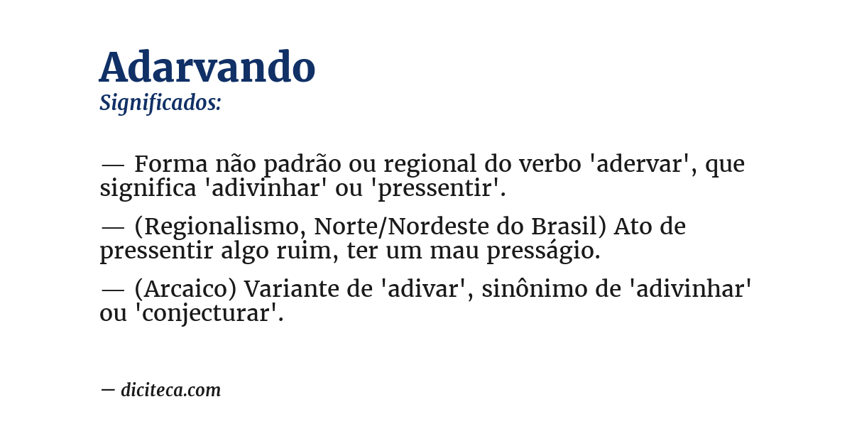 Significado de adarvando