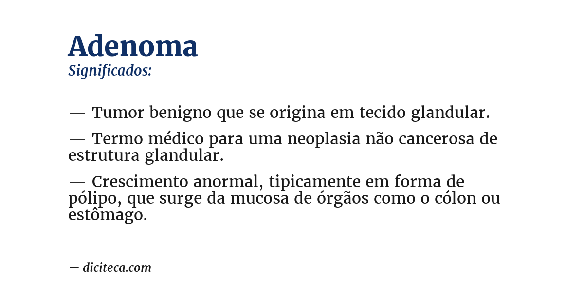 Significado de adenoma