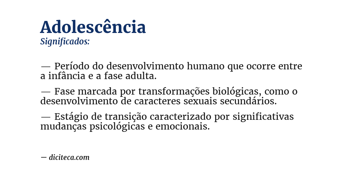Significado de adolescência