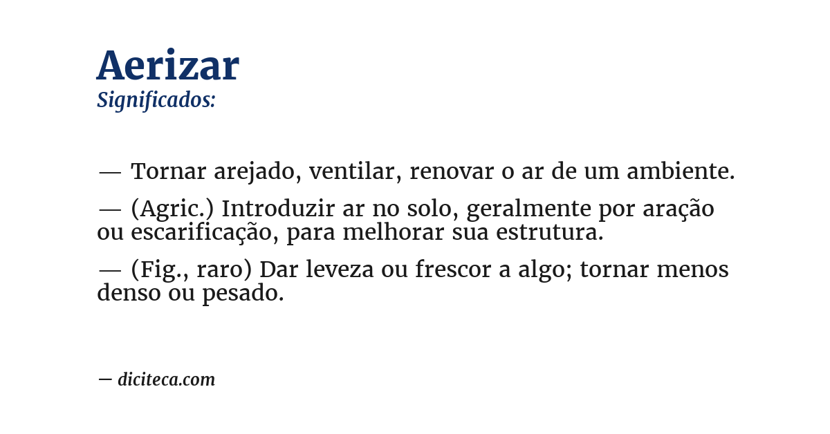 Significado de aerizar