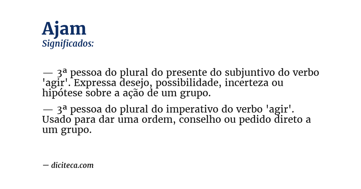 Significado de ajam