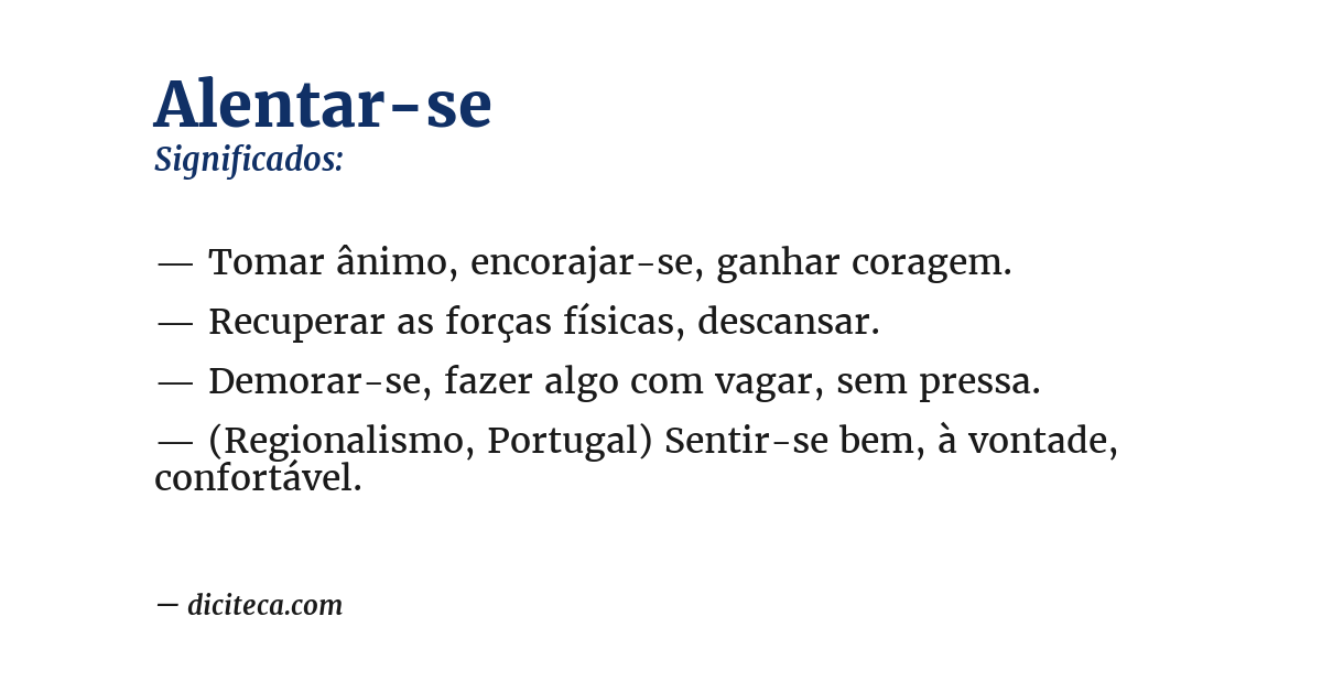 Significado de alentar-se