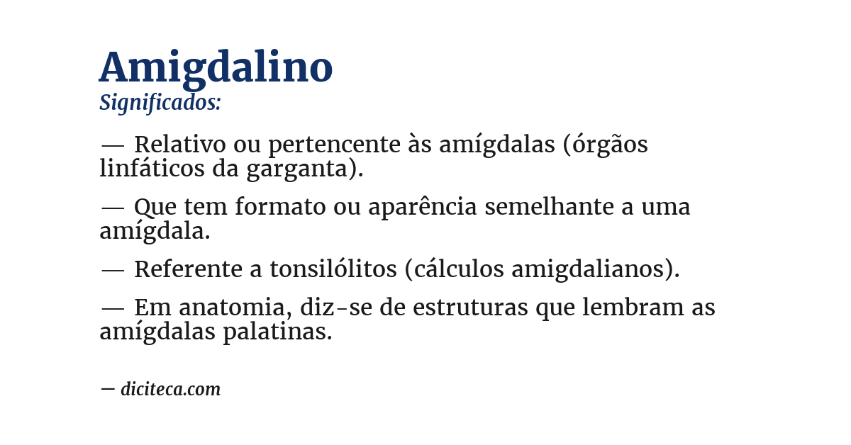 Significado de amigdalino