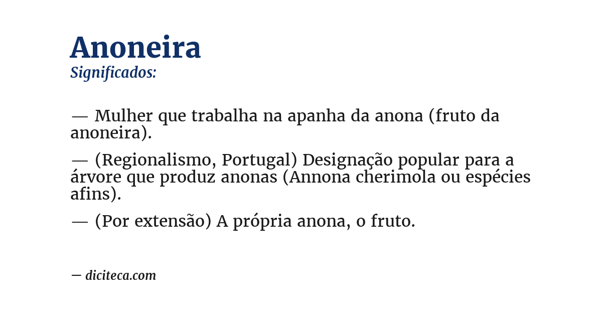 Significado de anoneira
