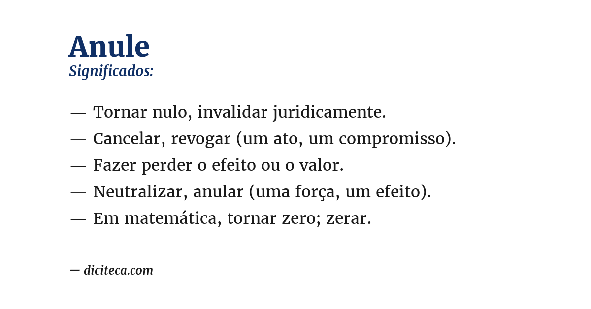 Significado de anule