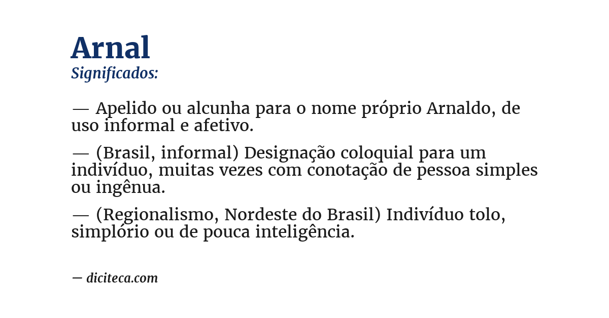 Significado de arnal