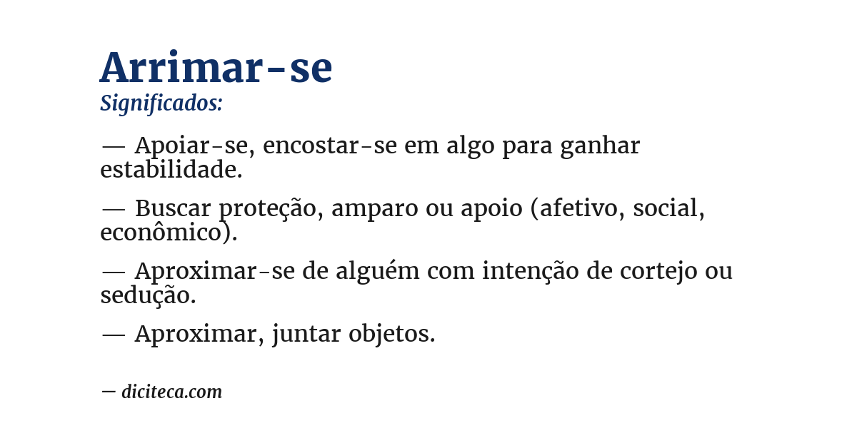 Significado de arrimar-se