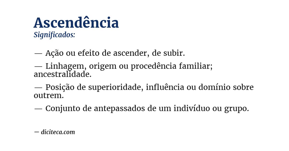 Significado de ascendência