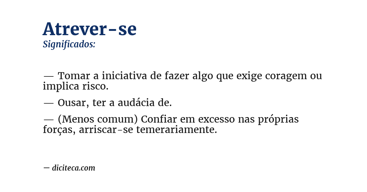 Significado de atrever-se