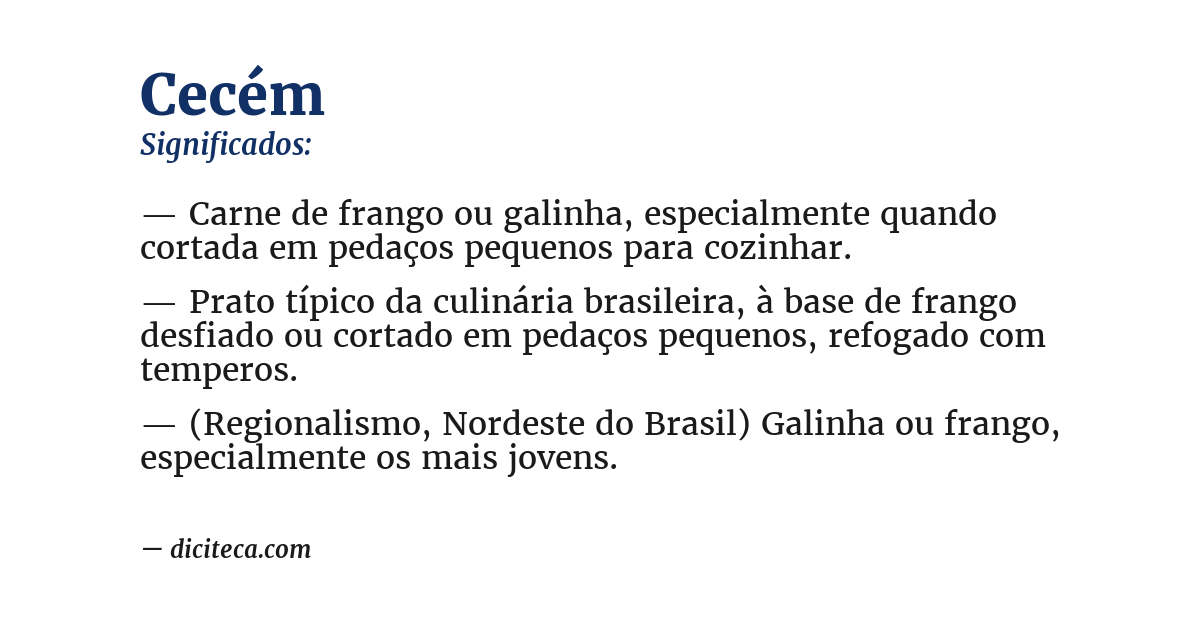 Significado de cecém