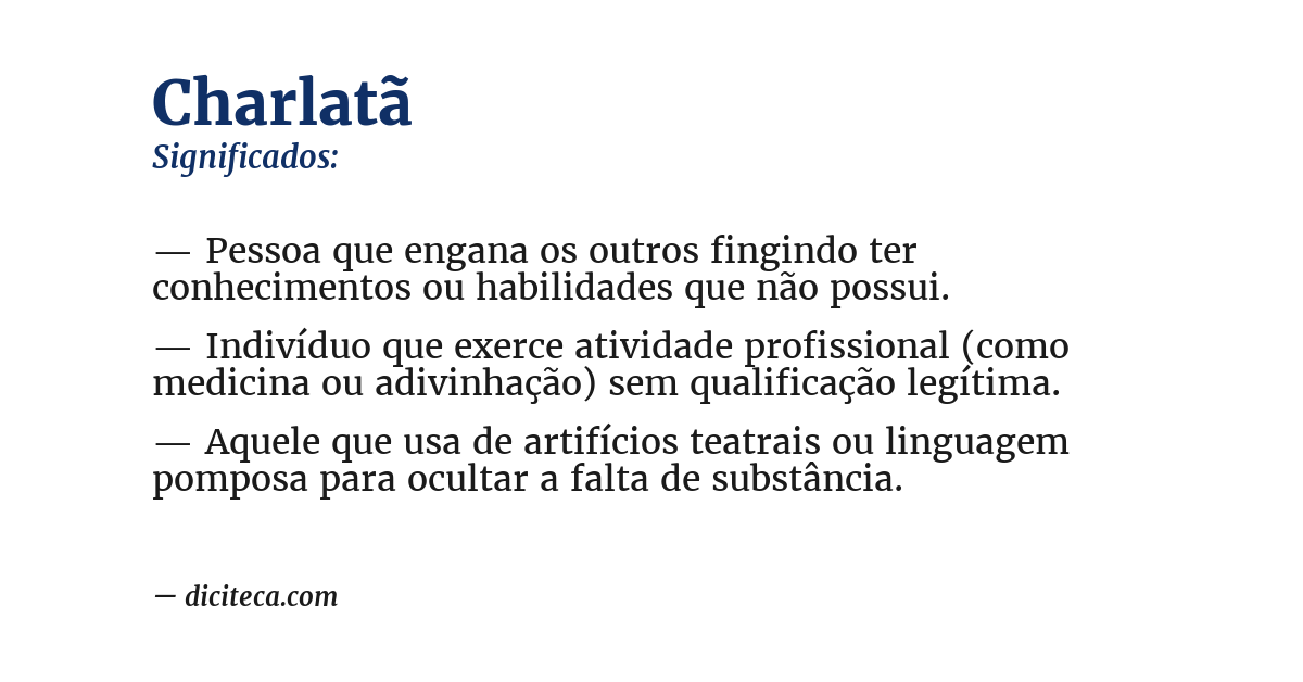 Significado de charlatã