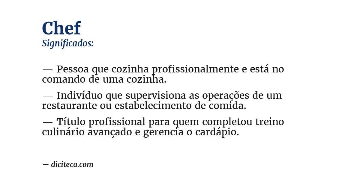 Significado de chef