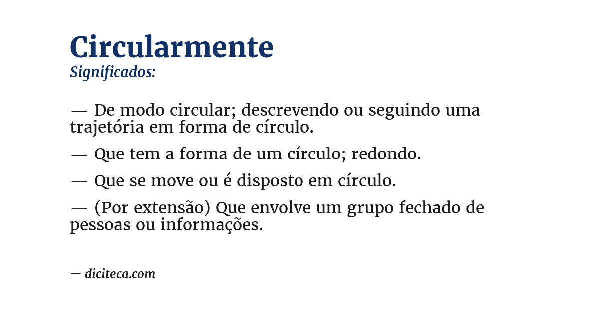 Significado de circularmente
