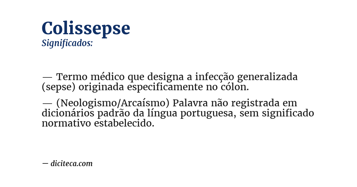Significado de colissepse