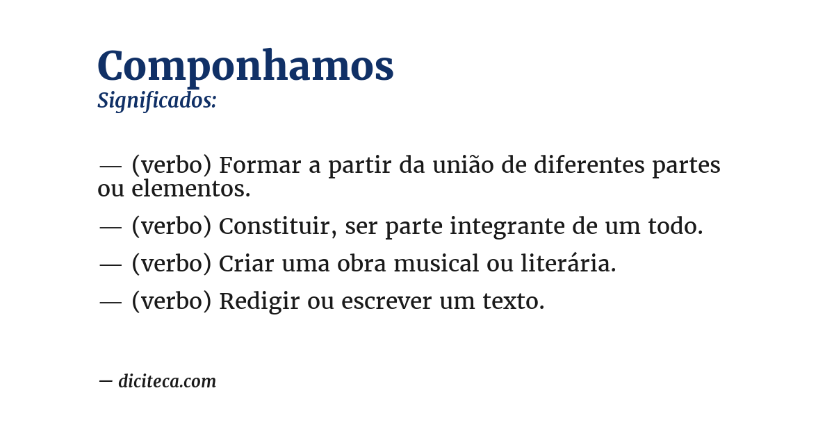 Significado de componhamos