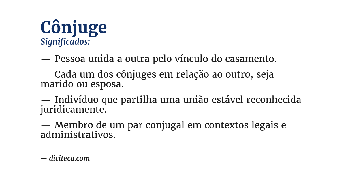 Significado de cônjuge