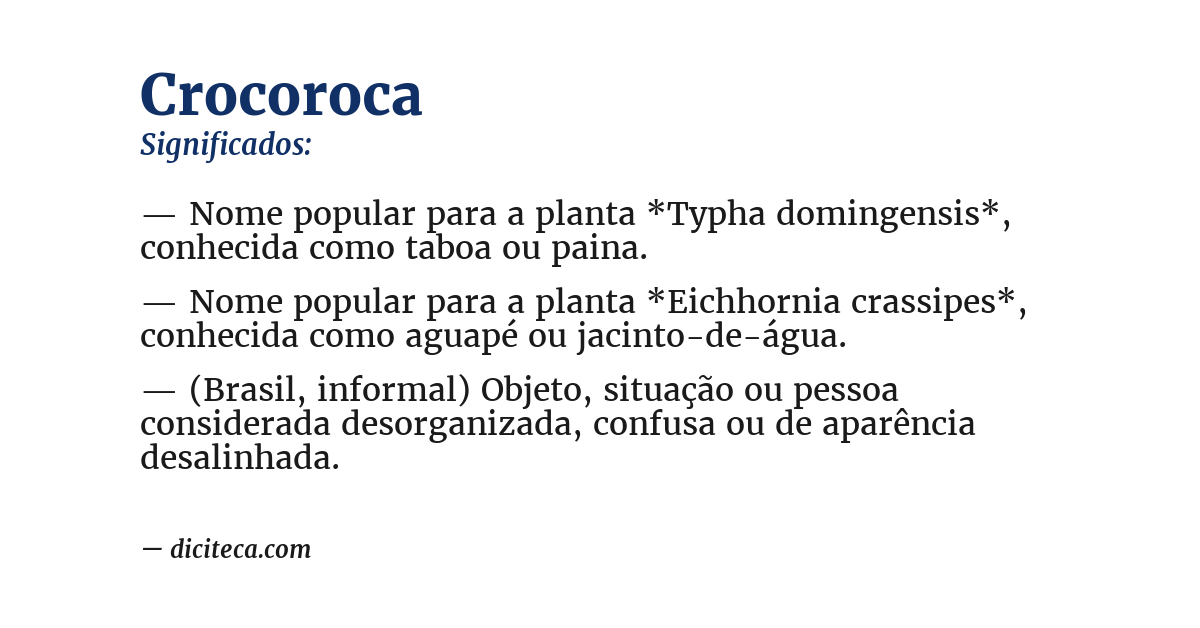 Significado de crocoroca