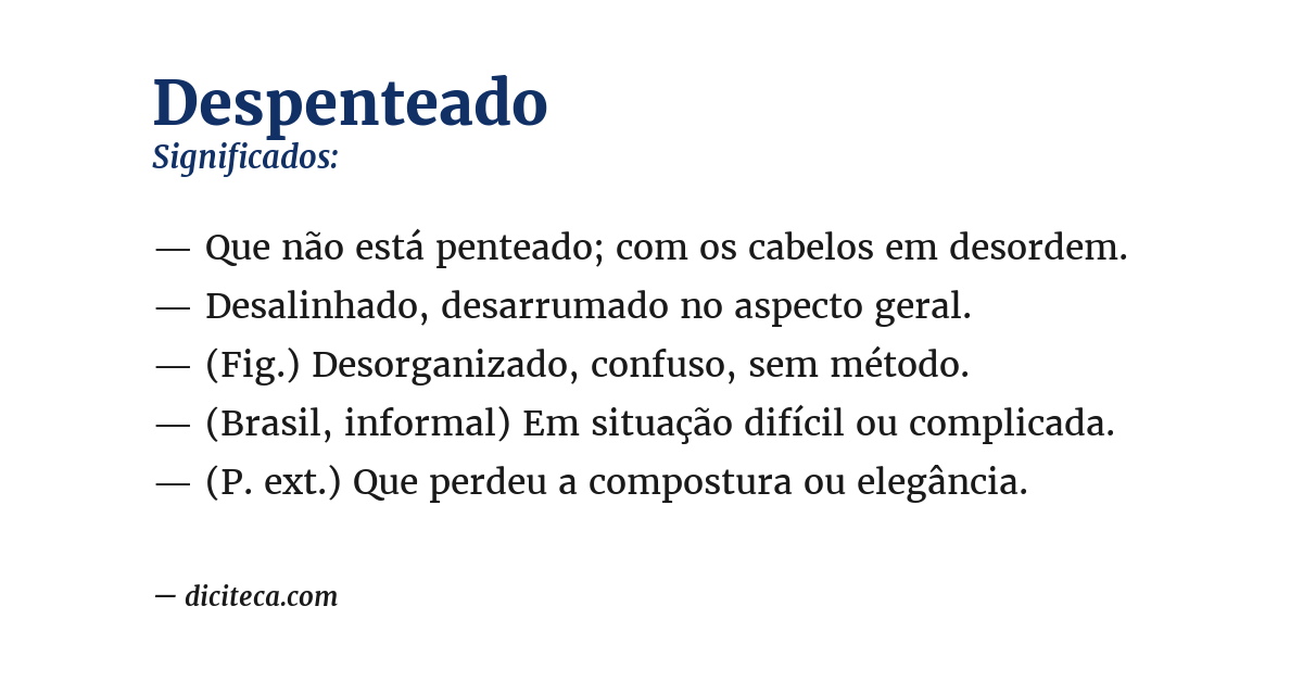 Significado de despenteado