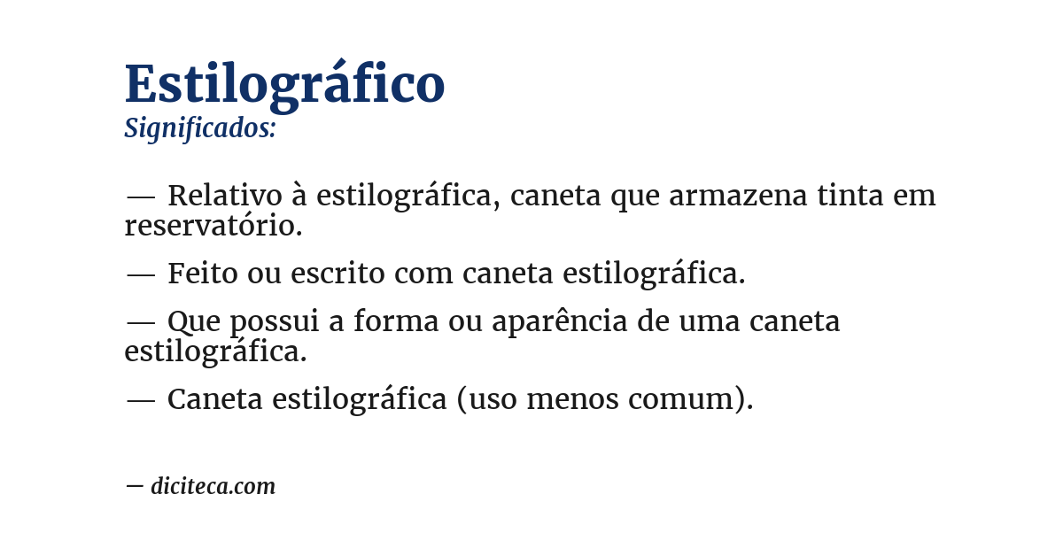 Significado de estilográfico