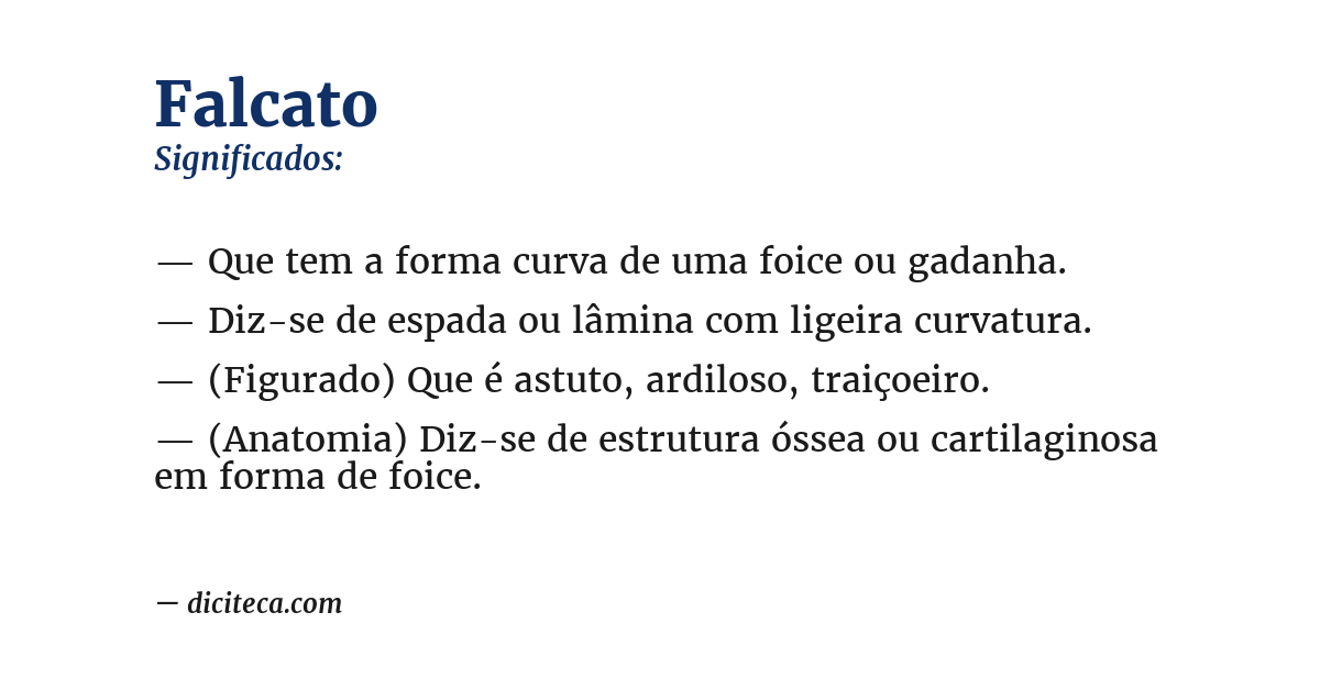 Significado de falcato
