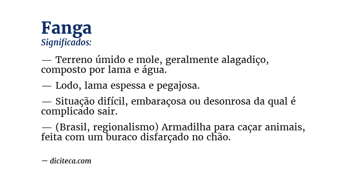 Significado de fanga