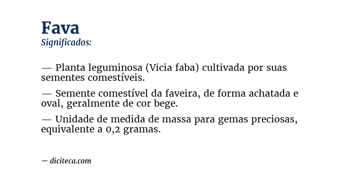 Significado de fava