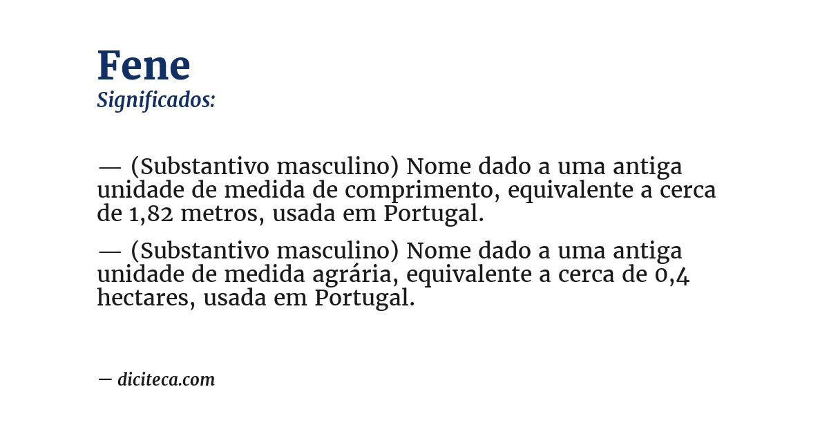Significado de fene
