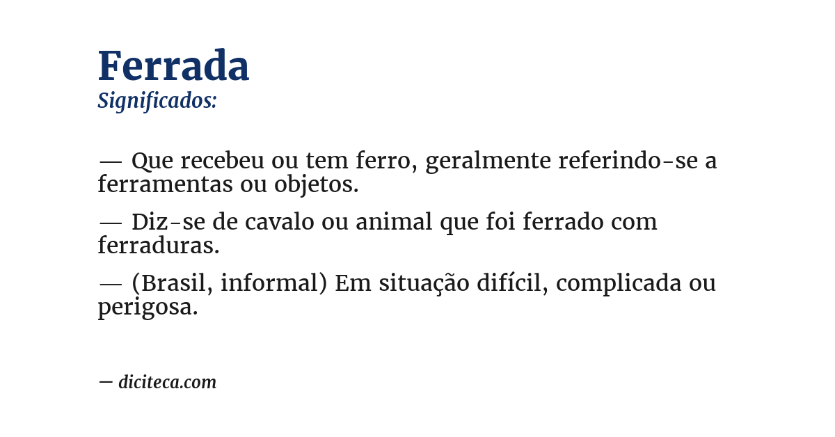 Significado de ferrada