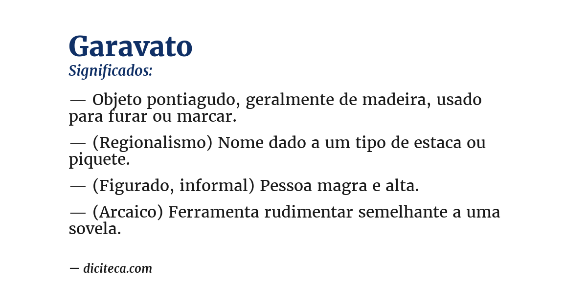 Significado de garavato