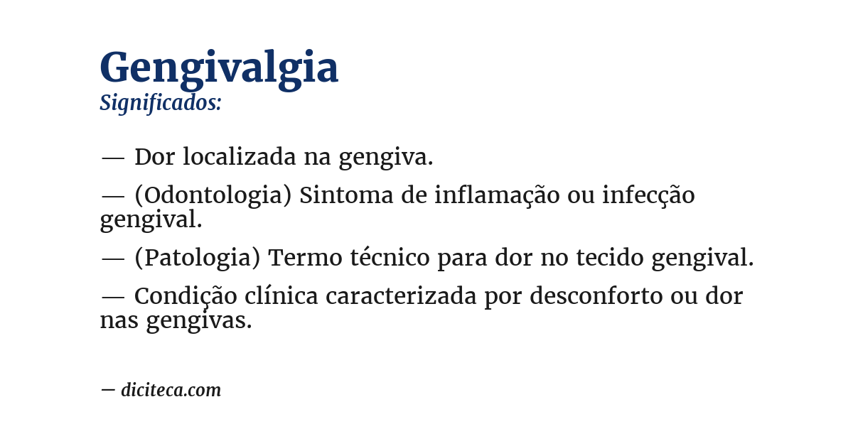 Significado de gengivalgia