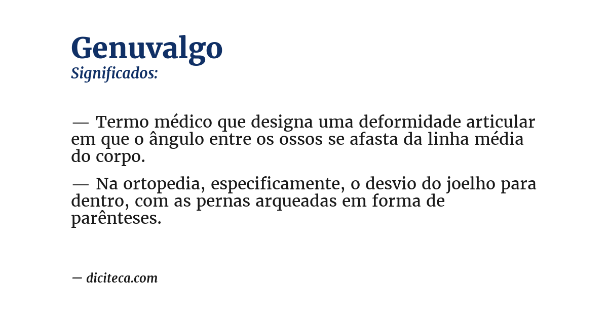 Significado de genuvalgo