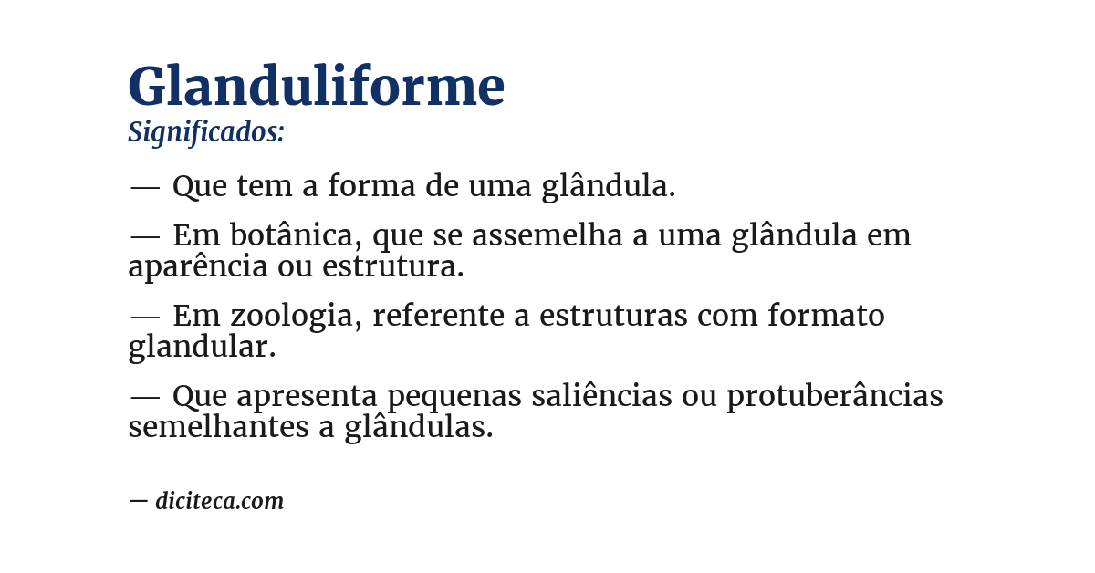 Significado de glanduliforme