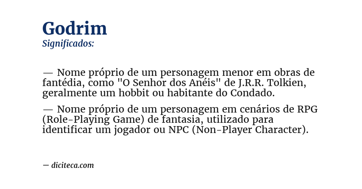 Significado de godrim