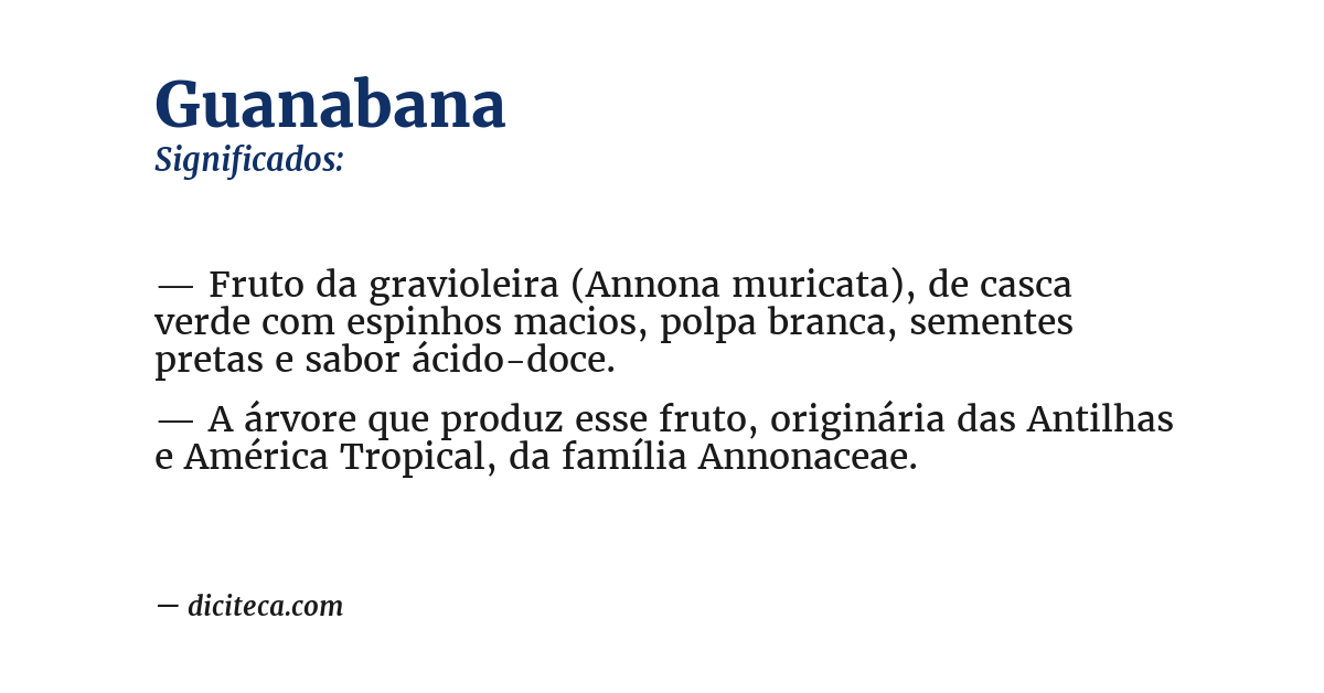 Significado de guanabana