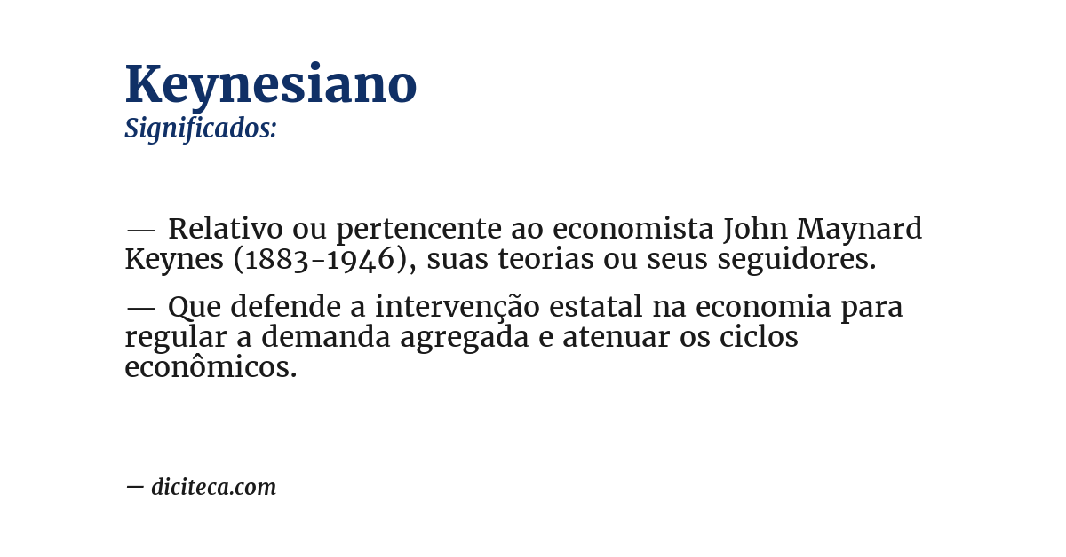 Significado de keynesiano