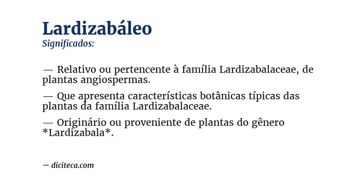 Significado de lardizabáleo