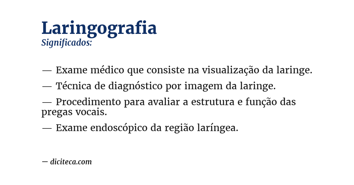 Significado de laringografia