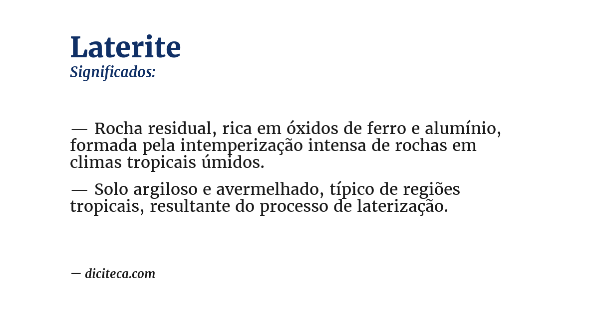 Significado de laterite